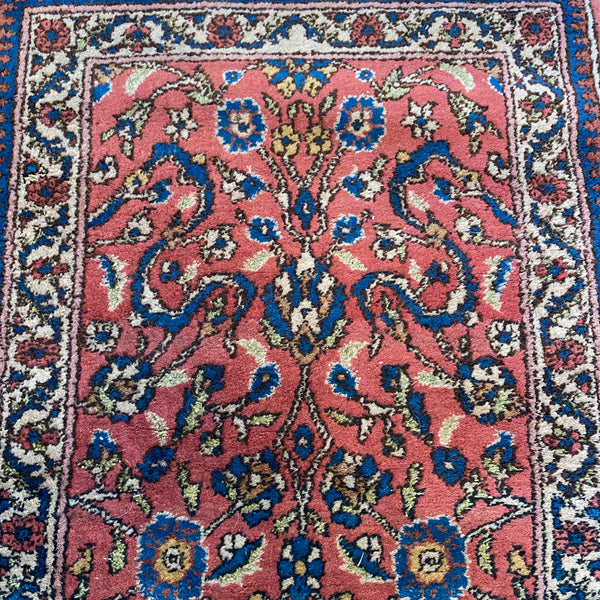 Vintage Rug, 2' 1 x 3' 7 Light Maroon
