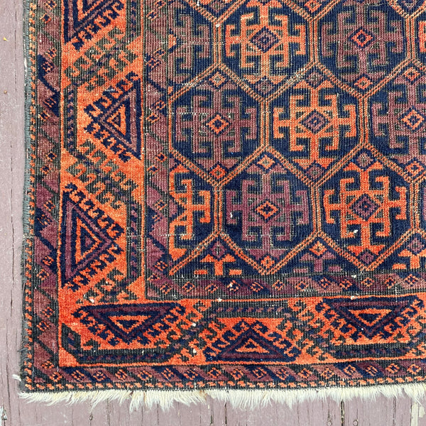 Vintage Rug, 2' 10 x 4' 8 Blue