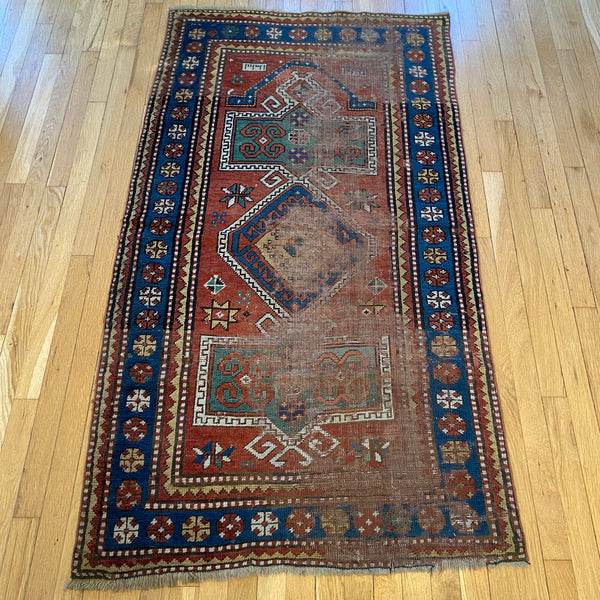 Antique Rug, 3' 1 x 5' 9 Red Brown