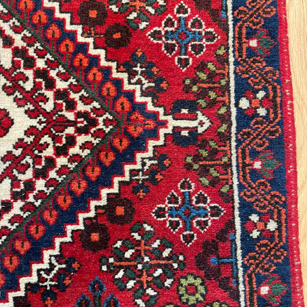 Vintage Rug, 1' 11 x 3' Red