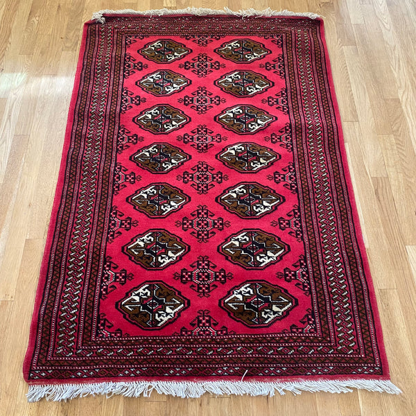 Vintage Rug, 3' 4 x 4' 11 Red