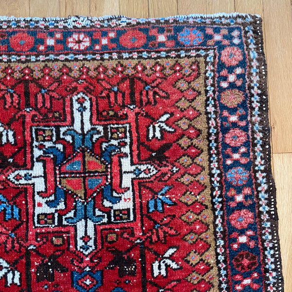 Vintage Rug, 2' 5 x 4' 2 Red by