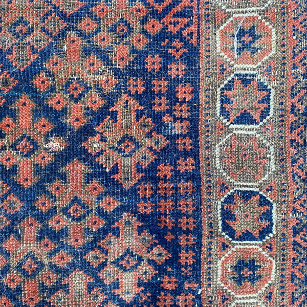 Vintage Rug, 1' 8 x 2' 5 Blue