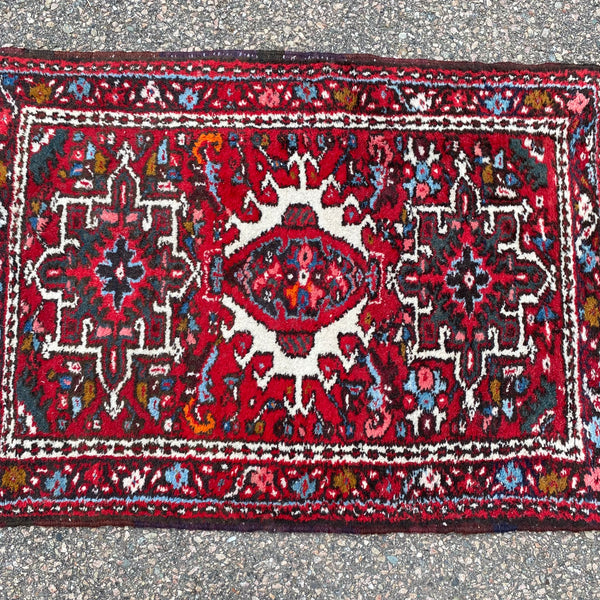 Vintage Rug, 2' 1 x 2' 11 Red