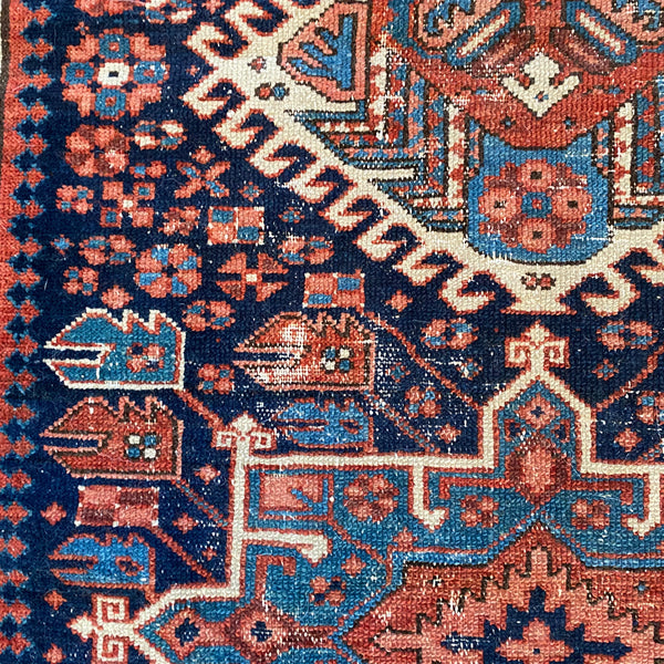 Vintage Rug, 3' 7 x 4' 6 Blue