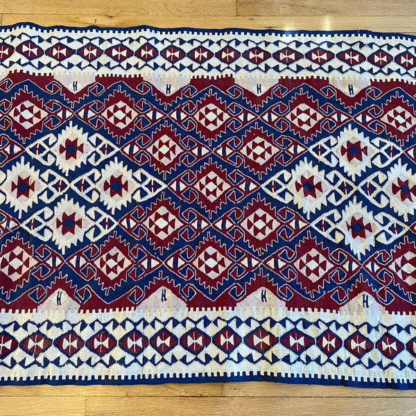 Vintage Rug, 3' 3 x 5' 3 Kilim