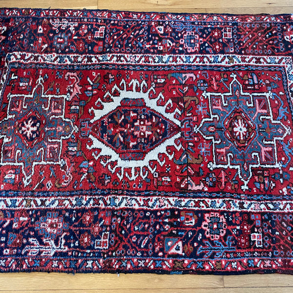 Vintage Rug, 3' 7 x 5' Red