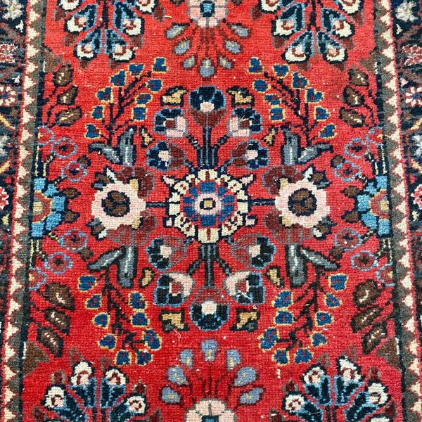 Vintage Rug, 1' 11 x 3' Red