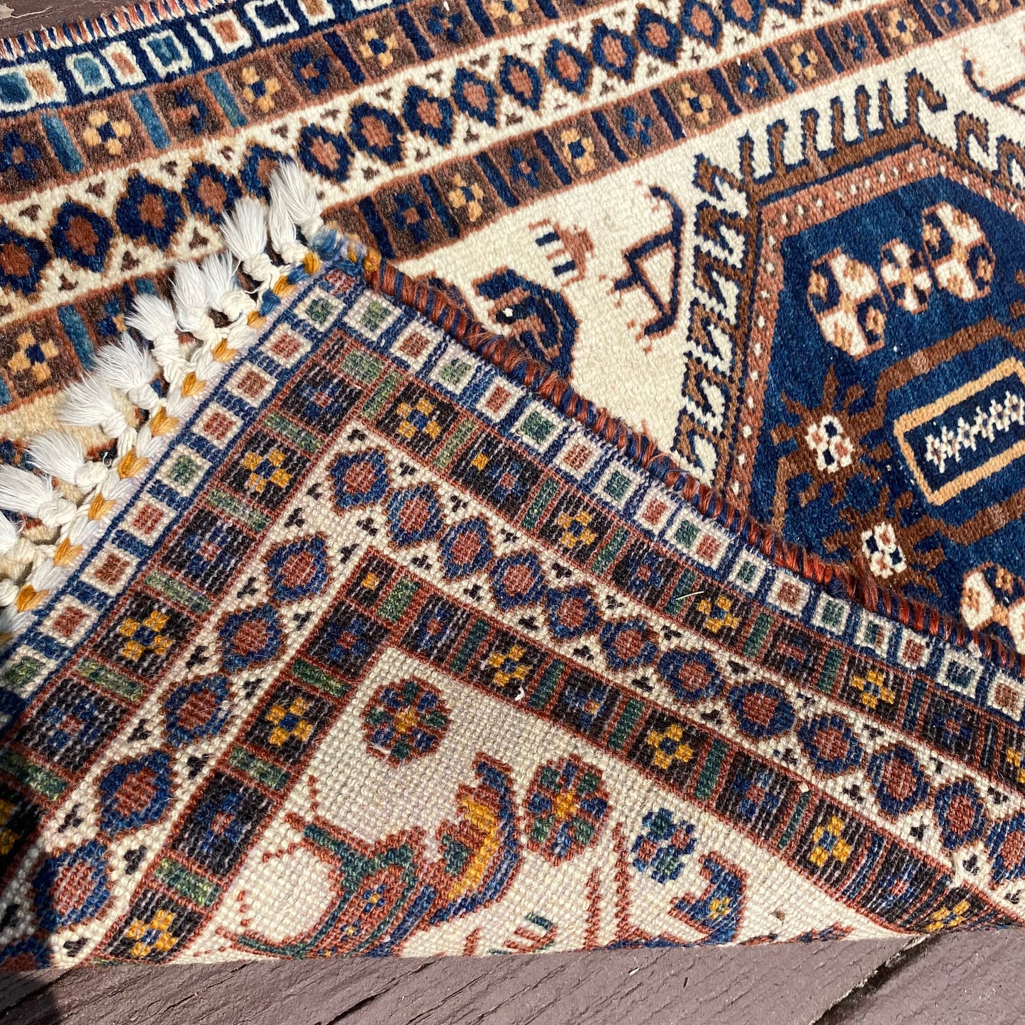 Vintage Rug, 1' 9 x 3' 1 Cream