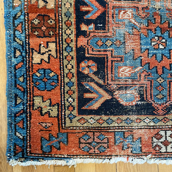 Vintage Rug, 3' x 4' 5 Blue