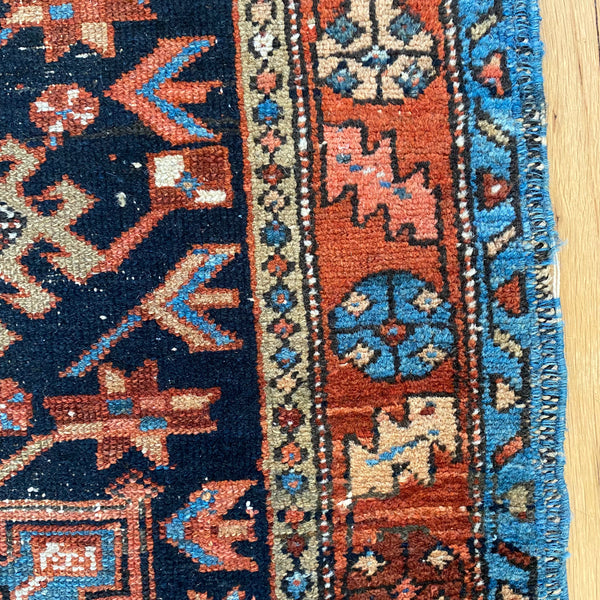 Vintage Rug, 3' x 4' 5 Blue