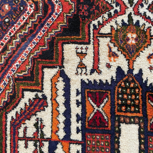 Vintage Rug, 3' 11 x 4' 10 Blue