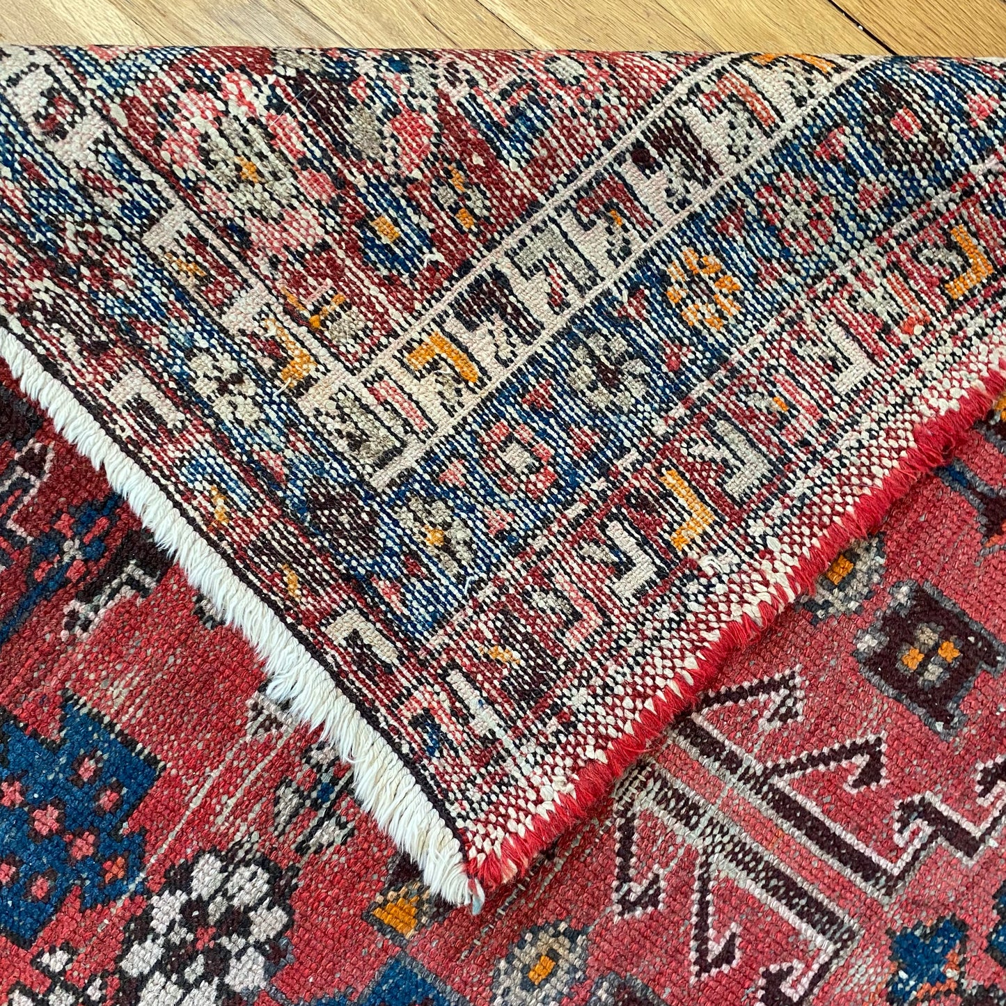 Vintage Rug, 3' 4 x 9' 2 Red