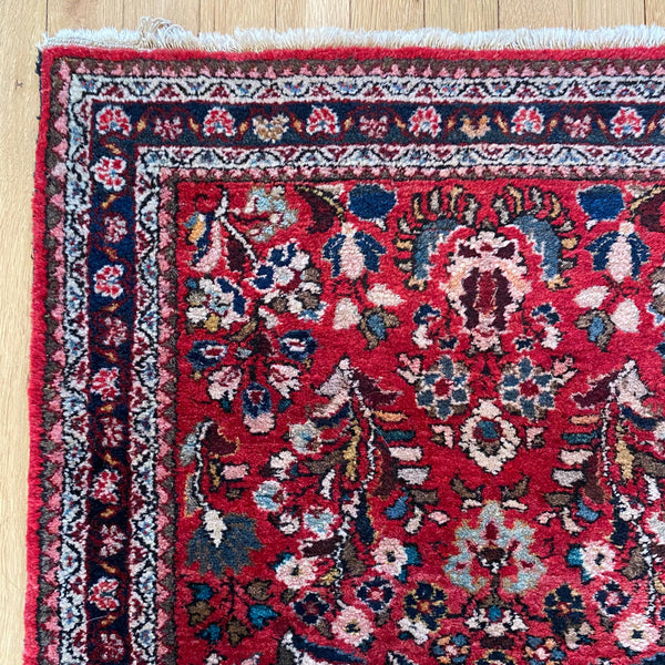 Vintage Rug, 2' 2 x 4' 3 Red