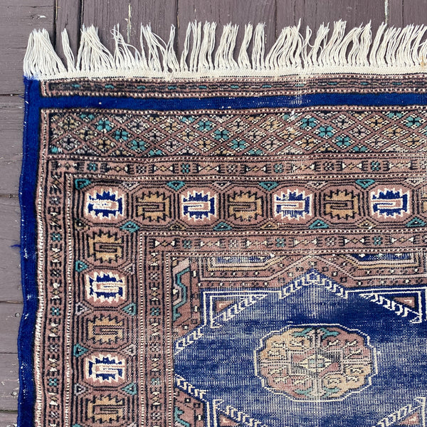 Vintage Rug, 2' 7 x 9' 11 Blue