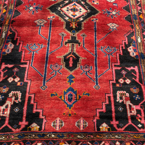 Vintage Rug, 5' x 8' 3 Red
