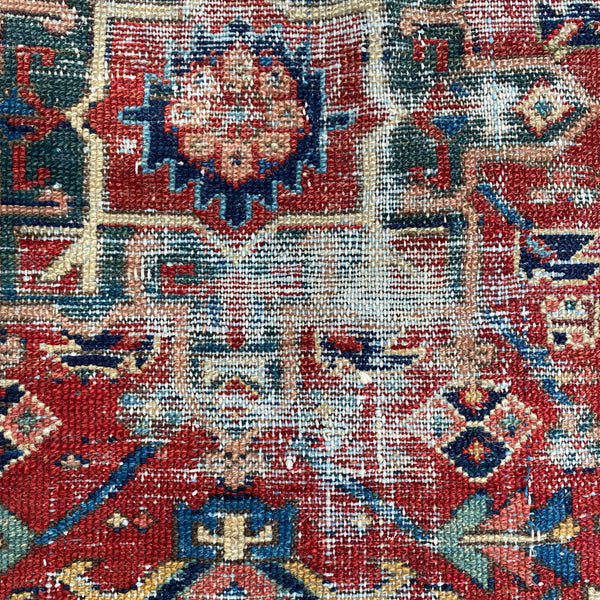 Vintage Rug, 3' 10 x 4' 6 Red Orange