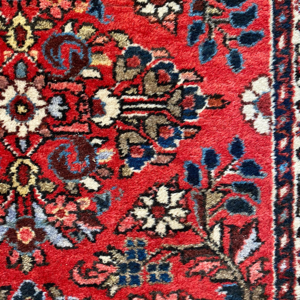 Vintage Rug, 2' x 2' 10 Red