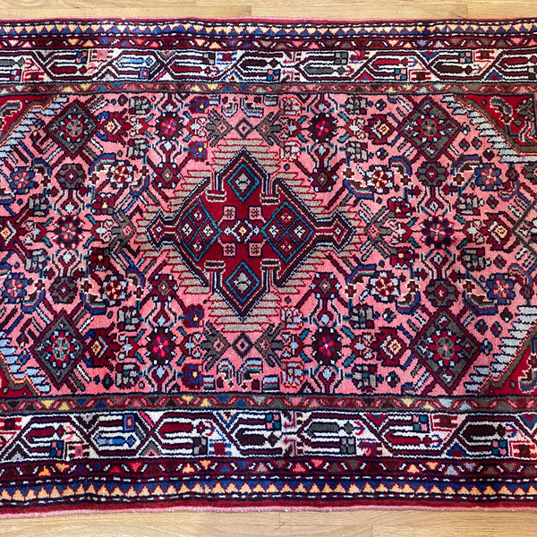 Vintage Rug, 2' 9 x 3' 9 Pink