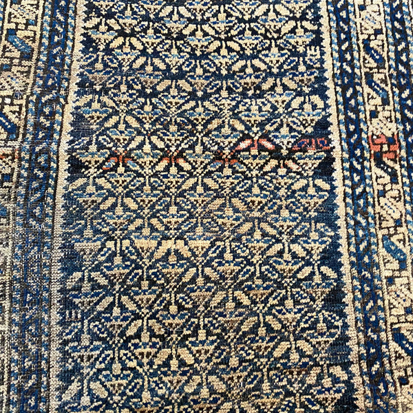 Antique Rug, 2' 7 x 4' 3 Blue