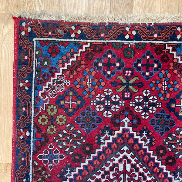 Vintage Rug, 1' 11 x 3' Red