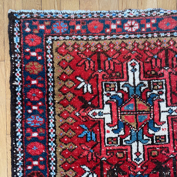 Vintage Rug, 2' 5 x 4' 2 Red by