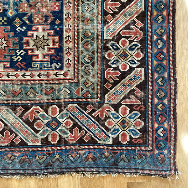Antique Rug, 3' 4 x 5' Blue