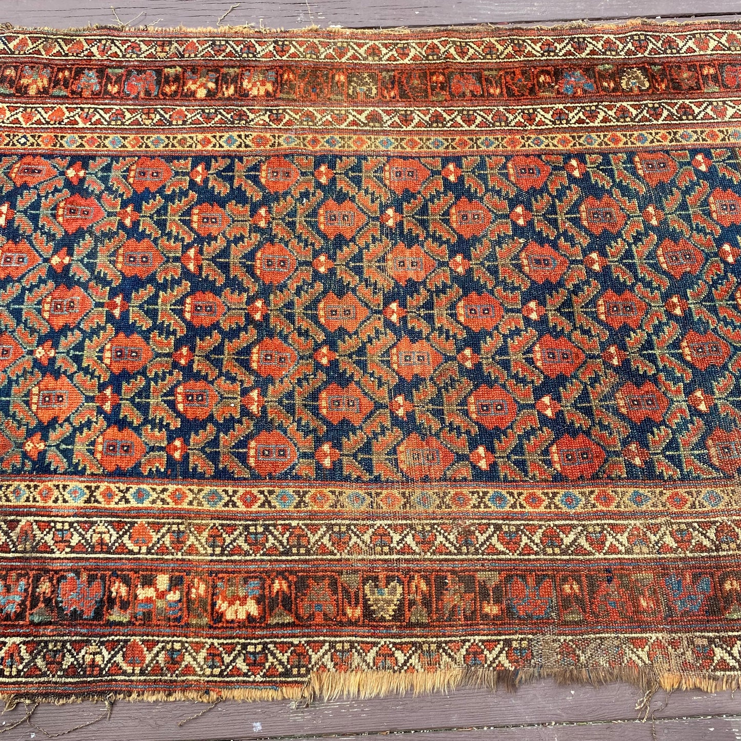 Vintage Rug, 3' 10 x 8' Blue