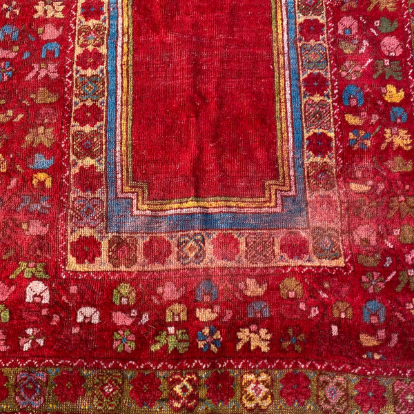 Vintage Rug, 3' 4 x 5' Red