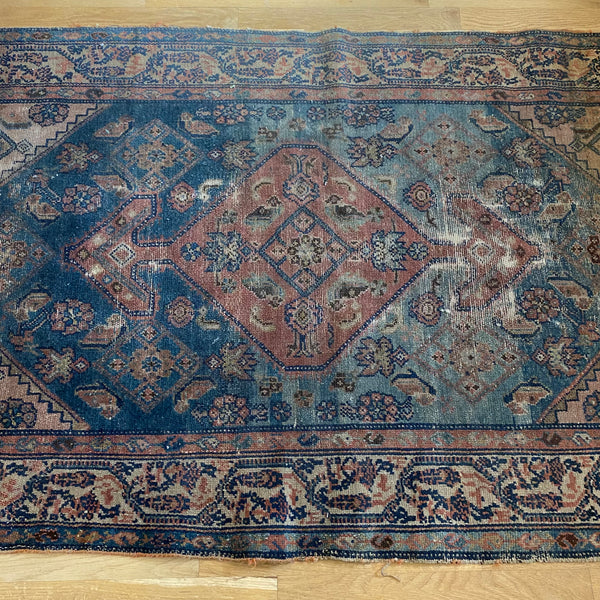 Vintage Rug, 3' 4 x 5' 6 Blue