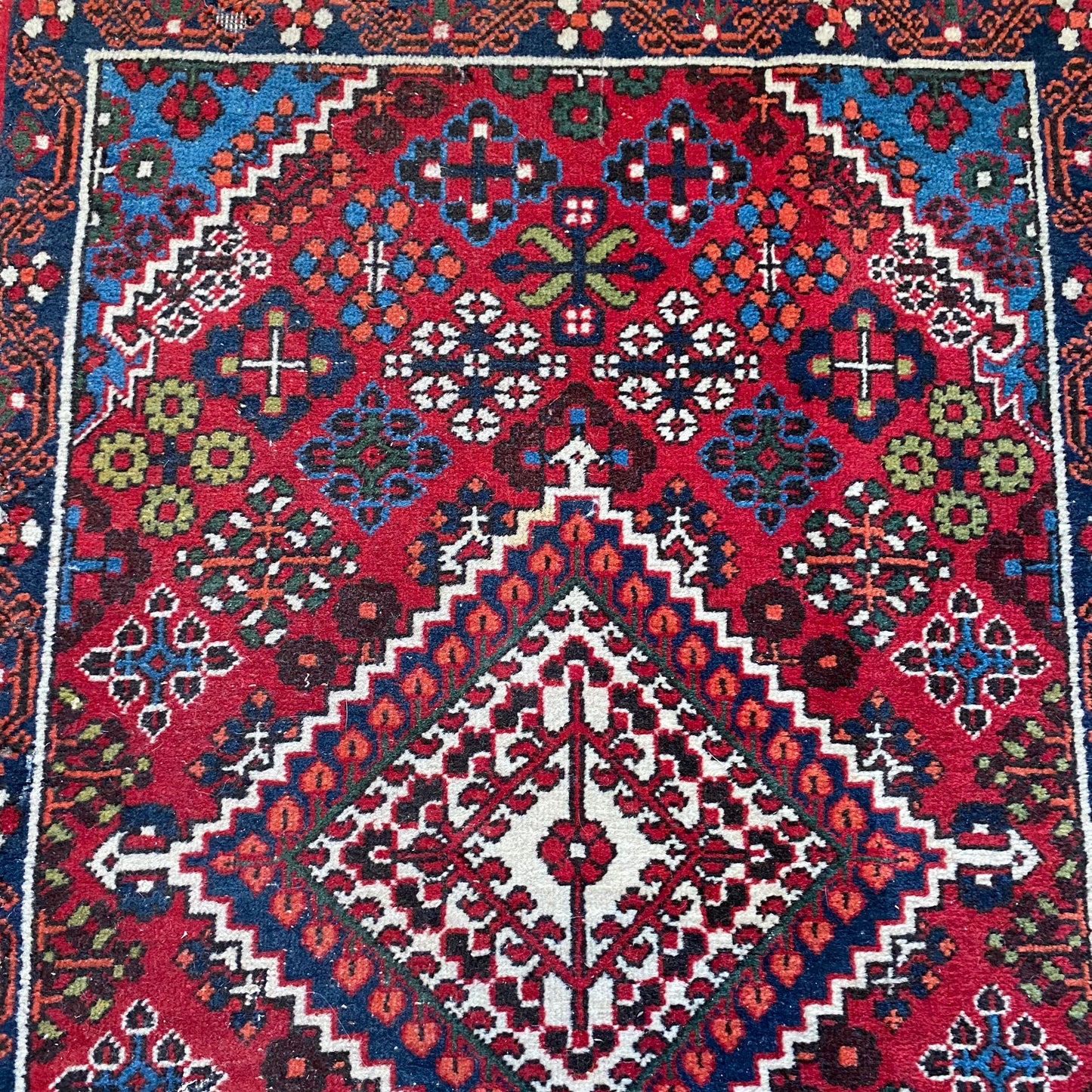 Vintage Rug, 1' 11 x 3' Red