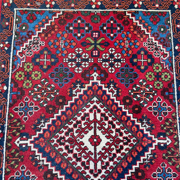 Vintage Rug, 1' 11 x 3' Red