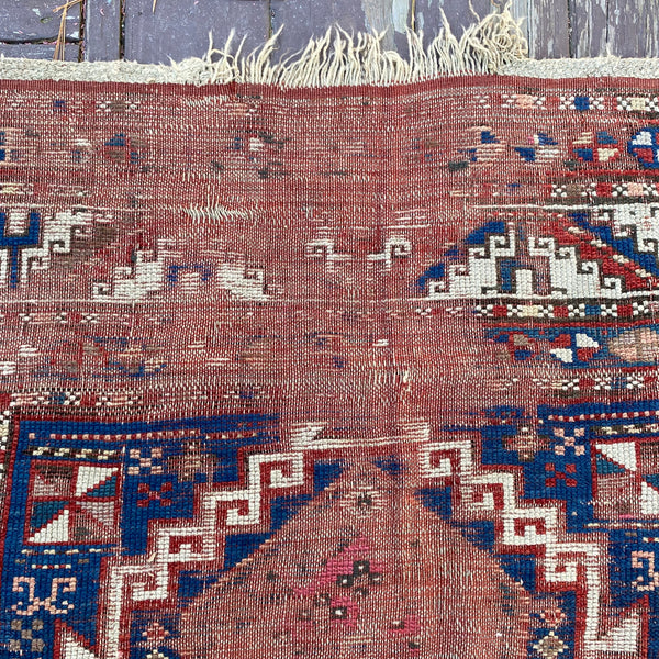 Antique Rug, 4' 5 x 8' 5 Blue