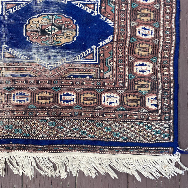 Vintage Rug, 2' 7 x 9' 11 Blue