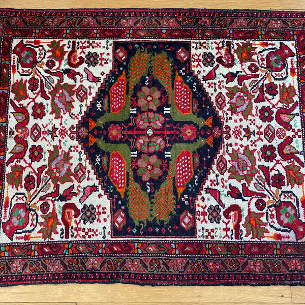 Vintage Rug, 2' 9 x 3' 6 White