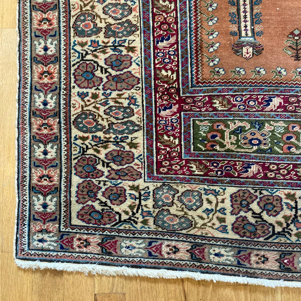 Vintage Rug, 3' 11 x 5' 9 Orange Brown