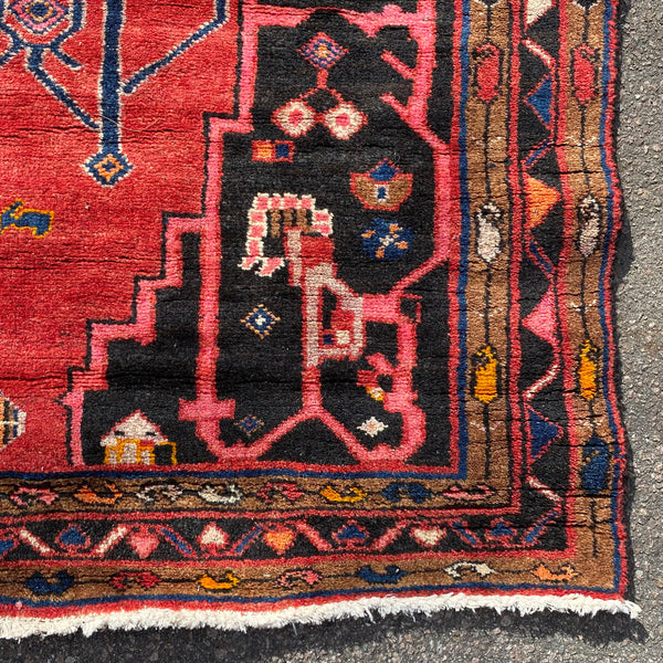 Vintage Rug, 5' x 8' 3 Red