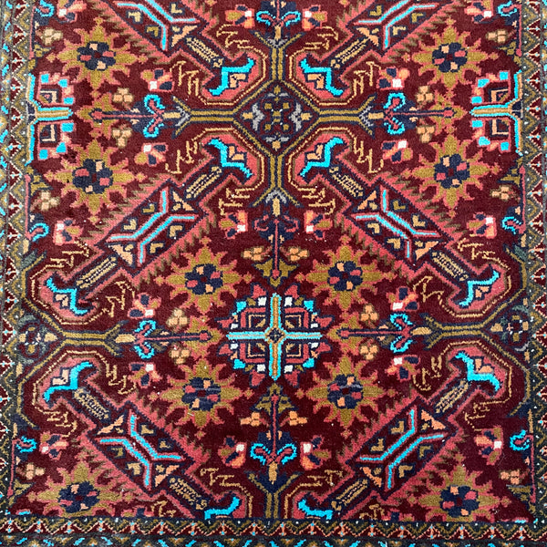 Vintage Rug, 2' 3 x 3' 11 Red