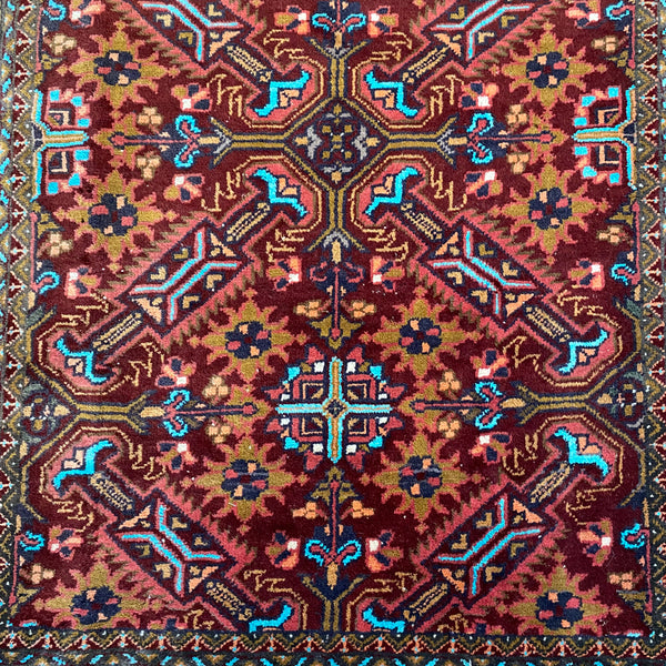 Vintage Rug, 2' 3 x 3' 11 Red