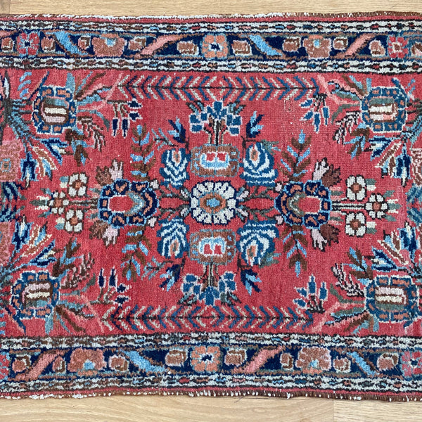 Vintage Rug, 2' x 3' Red