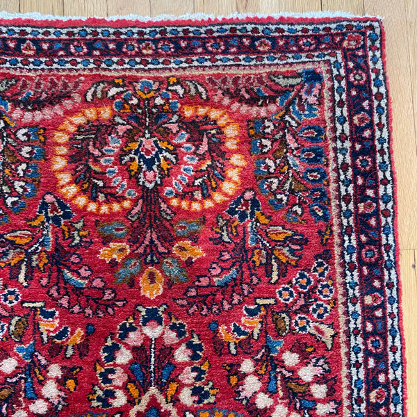 Vintage Rug, 2' 2 x 4' 1 Red