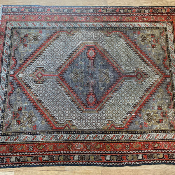 Vintage Rug, 3' 2 x 3' 10 Grey