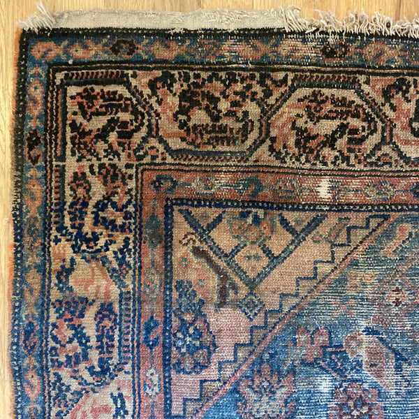 Vintage Rug, 3' 4 x 5' 6 Blue