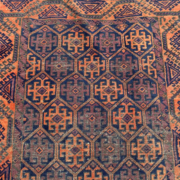 Vintage Rug, 2' 10 x 4' 8 Blue