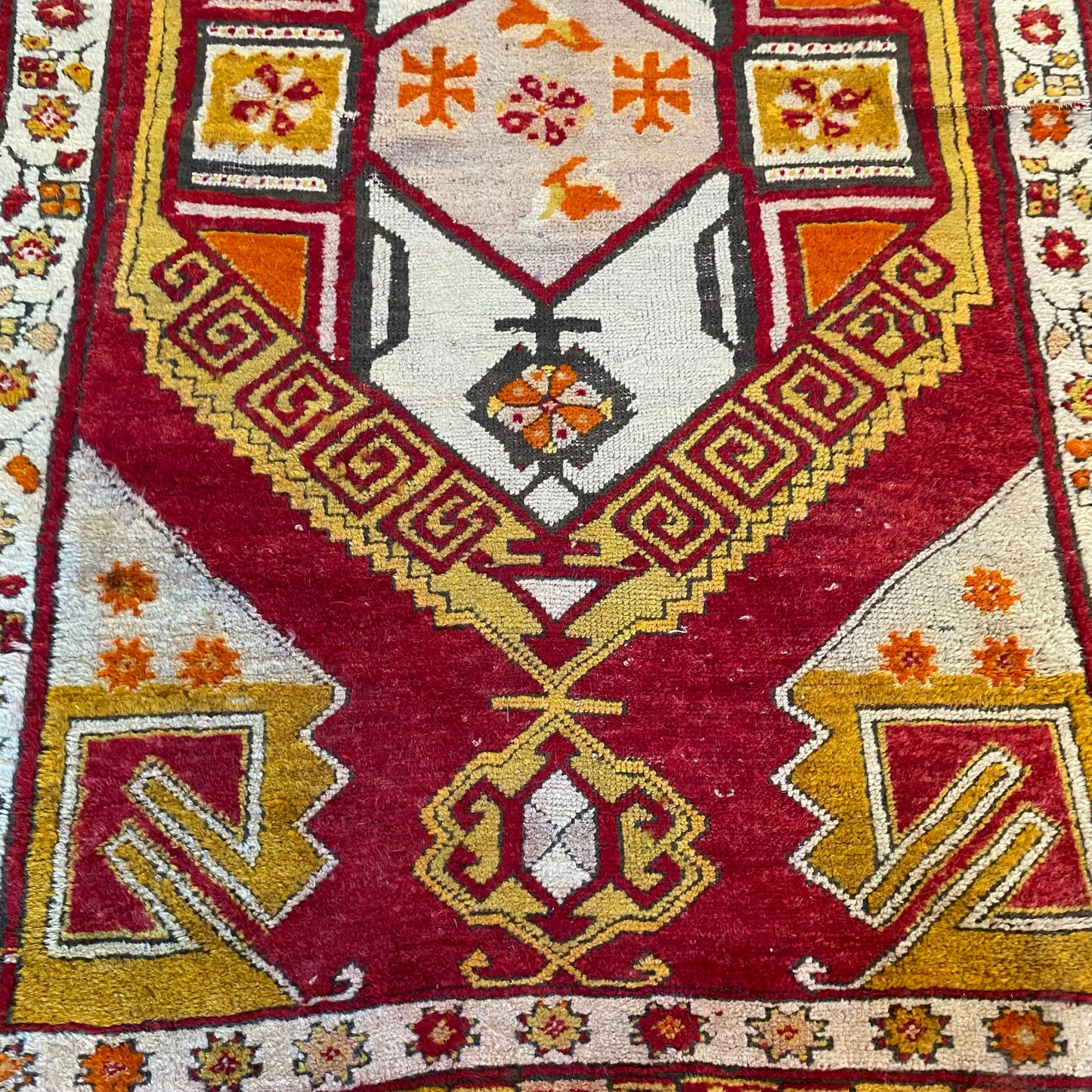 Vintage Rug, 3' 6 x 6' 1 Red Turkish