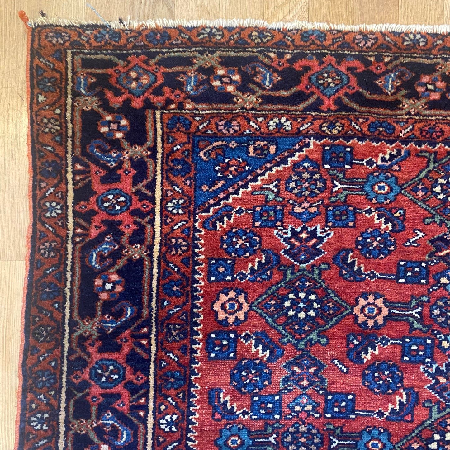 Vintage Rug, 3' 5 x 5' Red