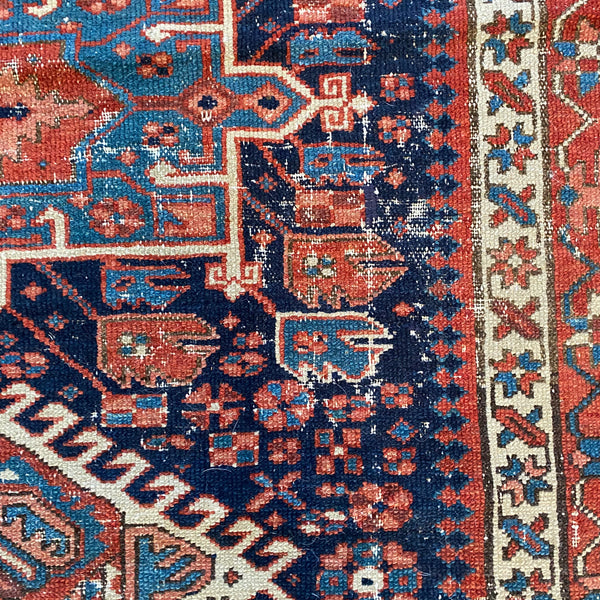 Vintage Rug, 3' 7 x 4' 6 Blue