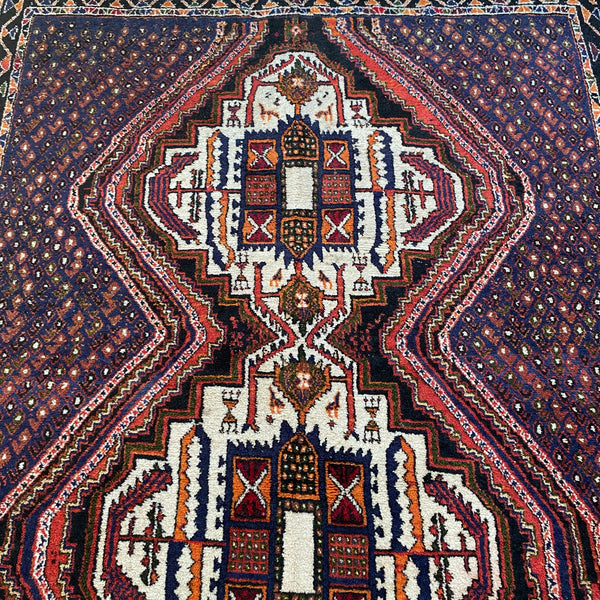 Vintage Rug, 3' 11 x 4' 10 Blue