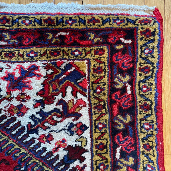 Vintage Rug, 3' 7 x 5' Red