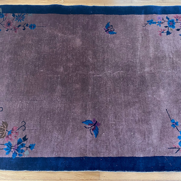 Vintage Rug, 3' 11 x 6' 9 Purple Brown